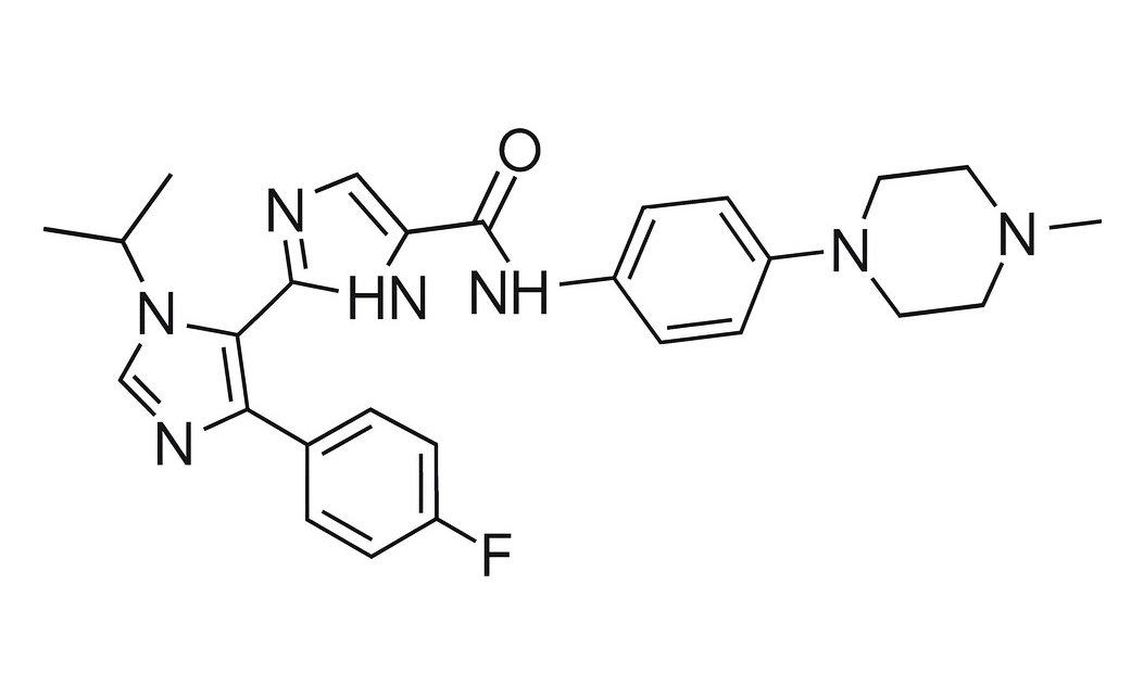 Rentosertib 的二维化学结构。