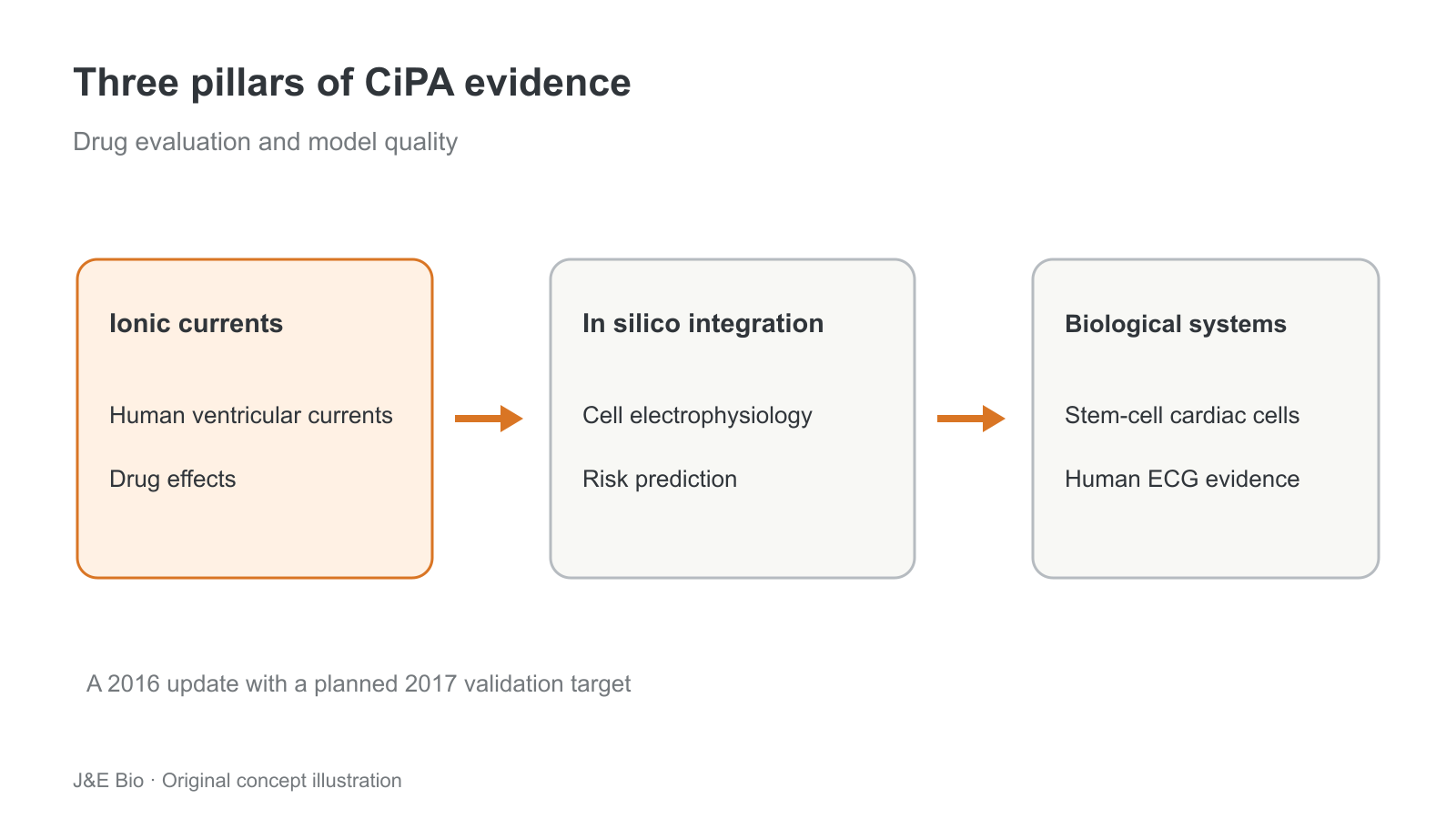CiPA 三类证据与 2017 年计划验证目标的概念