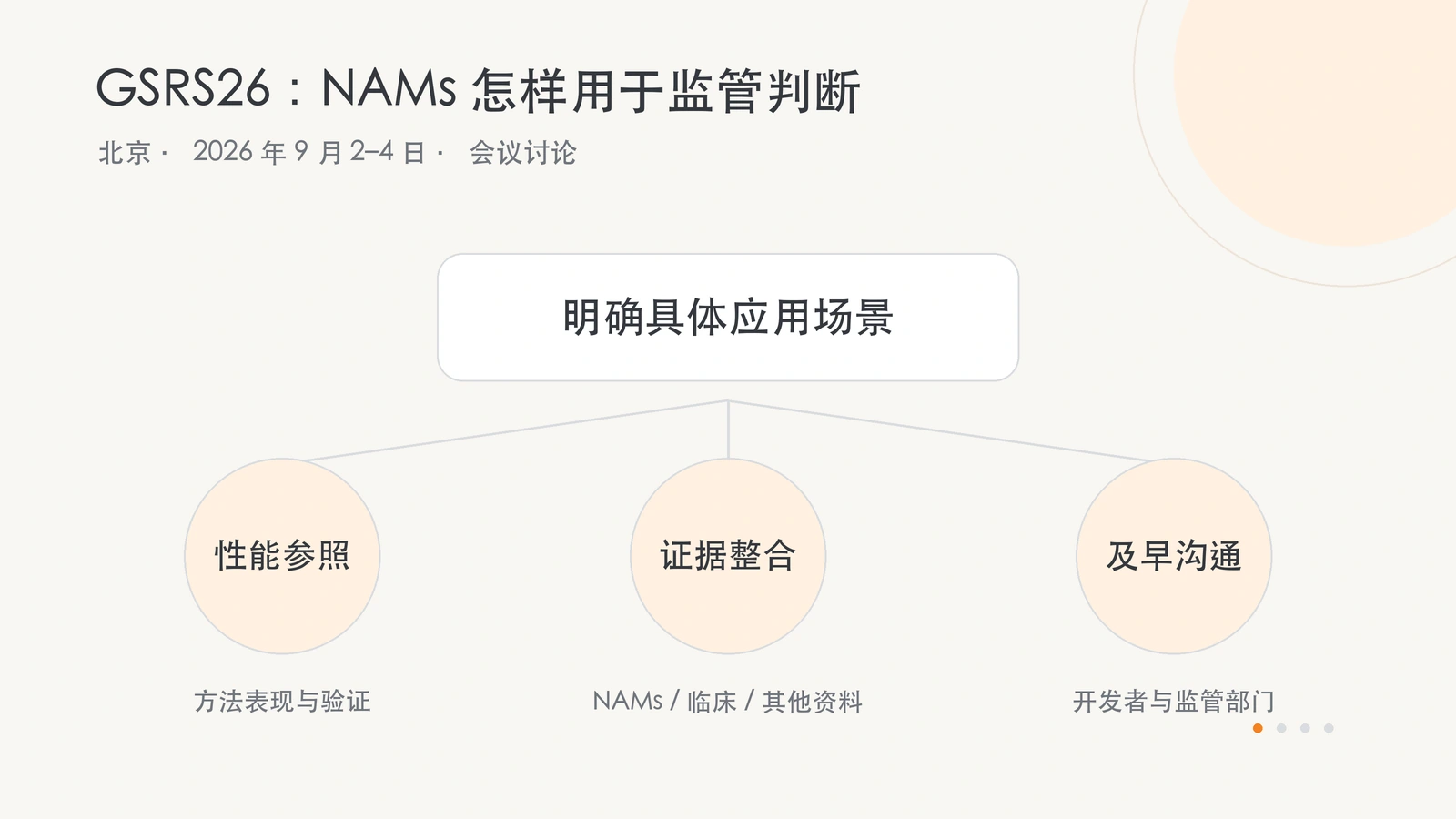 GSRS26 讨论的 NAMs 采用问题：具体场景、性能参照、证据整合与及早沟通。