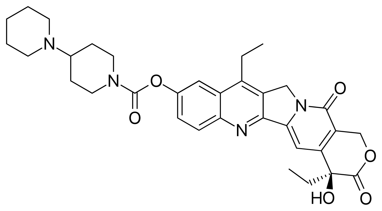 伊立替康的分子结构。